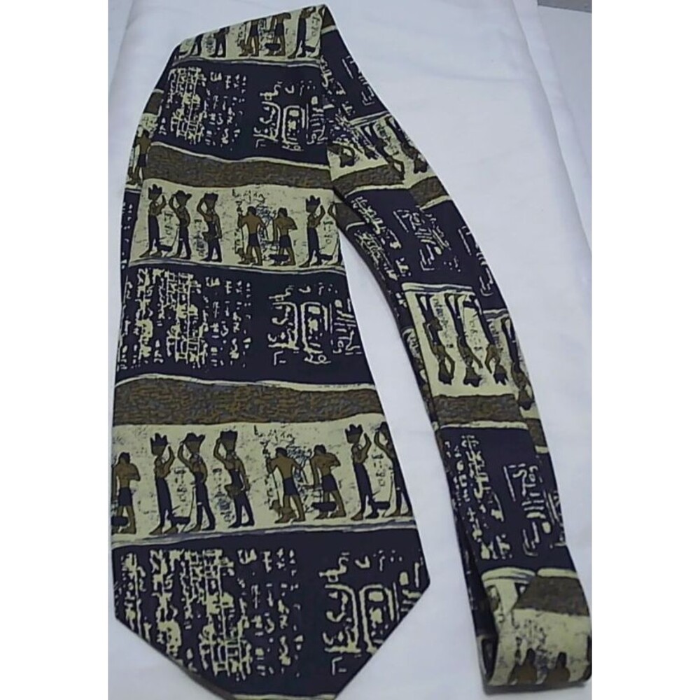 Sidae Silk Vintage South Korean Tie Egyptian Desgn 4" wide 58" long